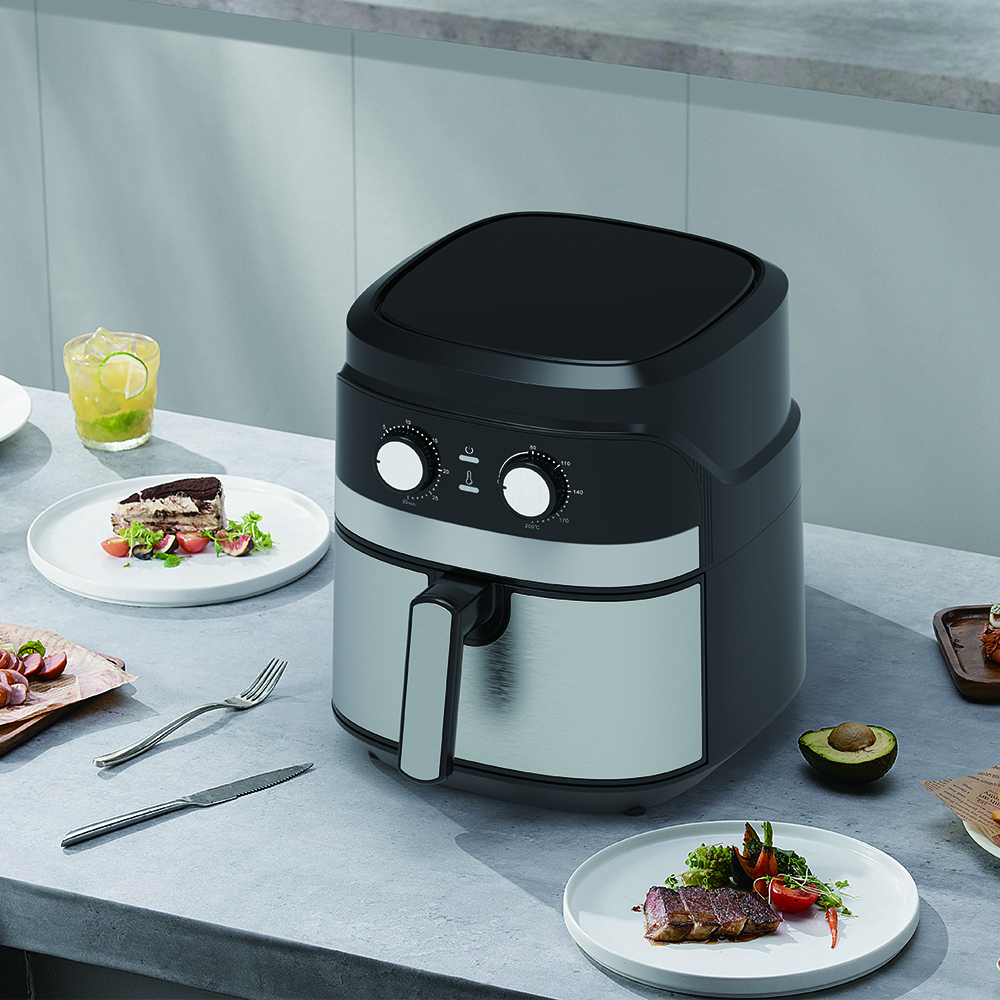 5.5L Knobstyrningstemperatur Timerkontroll Air Fryer Yyzg-550S