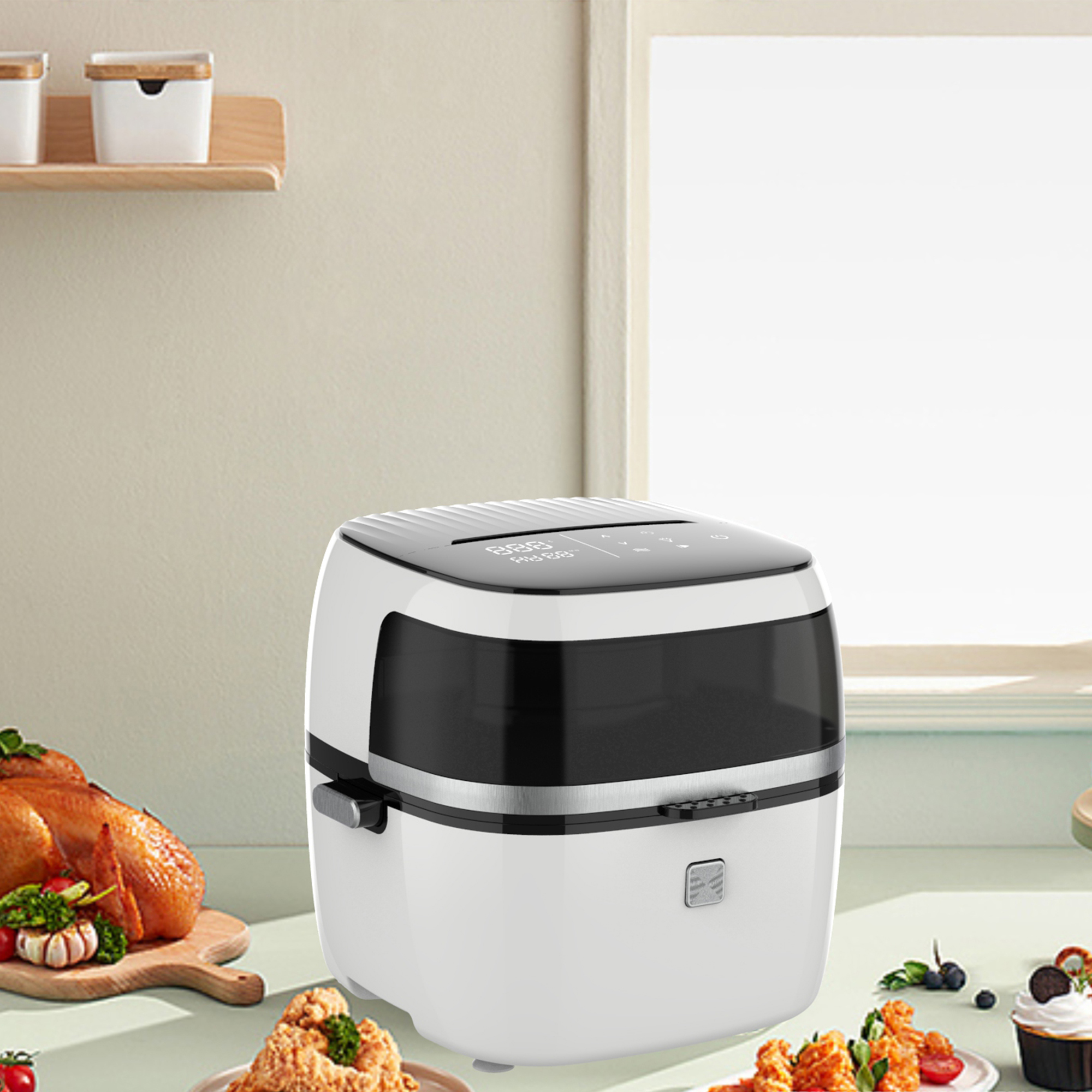 2024 Topppekpanelen Justerbar temperatur Electric Air Fryer Cooking Machine Yyzg-650A